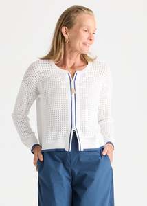 Zaket & Plover Pointelle Zip Cardi / ZP8809
