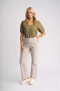 Jeans: Vassalli Daily Jean - Ecru Stripe / 5995AS