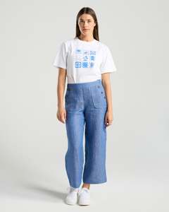 Pants: Blackstone Ester Crop Linen Pant / BSD301 (2 Colours)