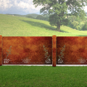 Balustrades Low Deck Fences: Flax & Tui - Kiwi Bush Canvas Collection of Balustrades ( 1735 x 1100 mm )