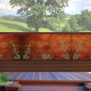 Balustrades Low Deck Fences: Flax 2 - Kiwi Bush Collection of Balustrades ( 1735 x 1100 mm )
