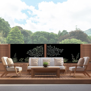 Tree with Toe Toe and Pukeko Metal Art - Set of 2 Balustrades