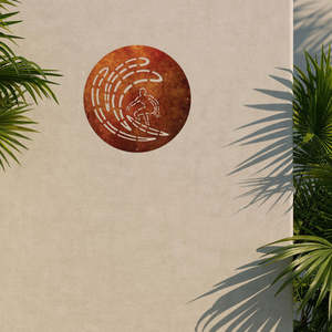 Powder Coated Metal Wall Art: Surfing - Laser Cut Wall Art