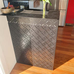 Privacy Screen & Internal Partitioning Panel - Boho Diamond - In Corten Steel & Aluminium