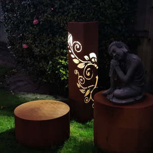 CortenAura Corten Steel Garden Sculpture - The Fern