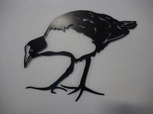 Powder Coated Metal Bird - Pukeko **Clearance**