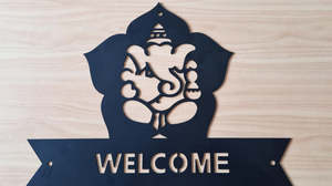 Lotus Welcome Ganesha Monogram -  ** Clearance **