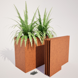 Slimline Corten Steel Flatpack Planters - 550 mm High