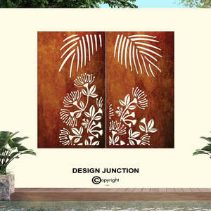 Black Friday Deal - Laser Cut Garden Screen - Pohutukawa Panel Set Of 2 Screens