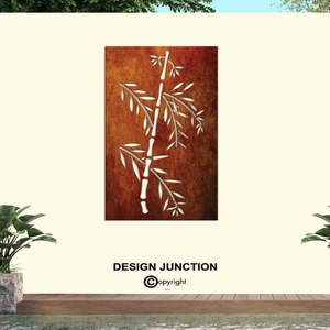 Black Friday Deal - Corten Steel Decorative Panel  - Bamboo M2