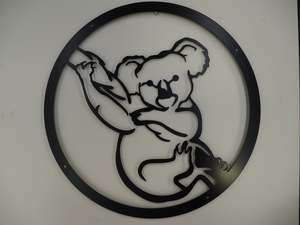 Powder Coated Koala Circle - Black **Clearance**