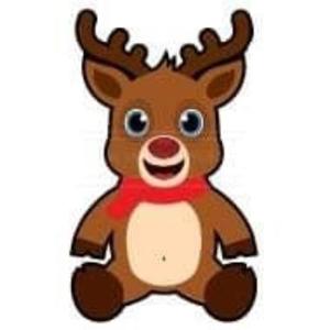 Acrylic Blanks Christmas: Acrylic - 4 Inch Sitting Reindeer