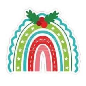 Acrylic Blanks Christmas: Acrylic - 4 Inch Christmas Rainbow