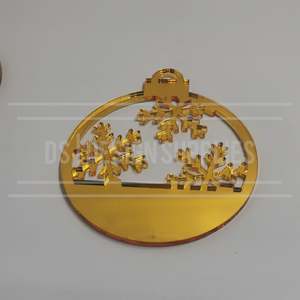 Acrylic Blanks Christmas: Acrylic - 4 Inch Snowflake Bauble - Bottom Plaque