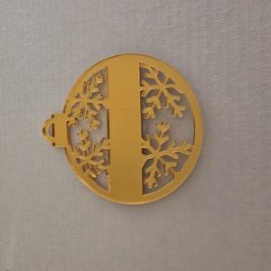 Acrylic - 4 Inch Snowflake Bauble - Name Plaque