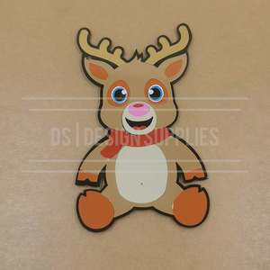 Acrylic Blanks Christmas: Acrylic - 3 Inch Sitting Reindeer