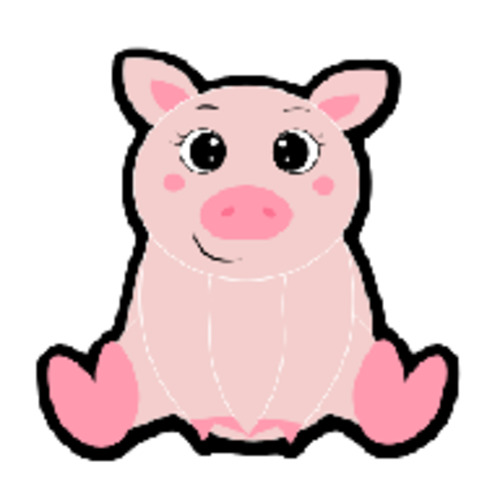 Acrylic Blanks Animal: Acrylic - Pig