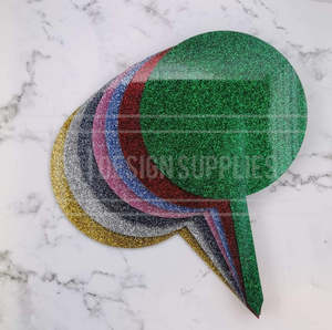 Acrylic Blank Cake Topper: Acrylic - 6 Inch Circle Cake Topper - 7 Glitter Colours