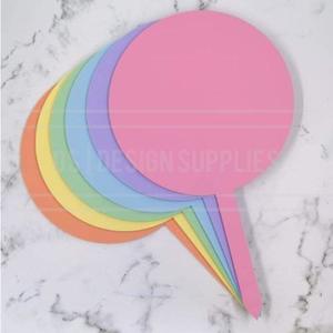 Acrylic Blank Cake Topper: Acrylic - 4 Inch Cake Topper - 6 Pastel Colours