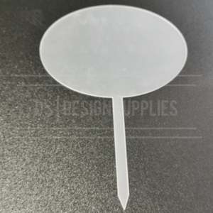 Acrylic Blank Cake Topper: Acrylic - 6 Inch Oval Cake Topper - 7 Colours