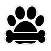 Acrylic Blanks Words: Acrylic - 3 Inch Paw with Bone
