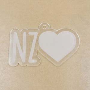 Acrylic - 3 Inch NZ and Heart