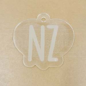 Acrylic - 3 Inch NZ Heart Behind