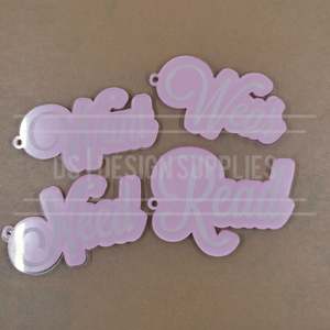 Acrylic - 3 Inch Read, Wear, Want, Need - Pastel Pink
