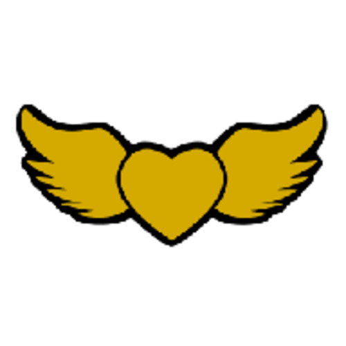 Acrylic Blanks Shapes: Acrylic - Heart with wings