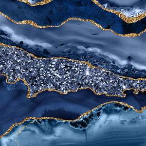 Navy Glitter Agate - 2