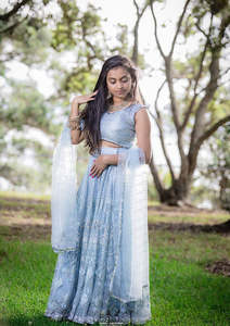 Womens Rentals: Blue Bling lehenga