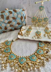 Blue Heart Bridal Set