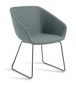 Soft Seating: Eden Barker With Sled Base Chair