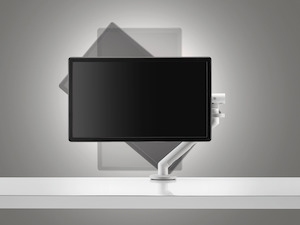 Monitor Arms: Award Winning - Flo Dual Bar Monitor Arm