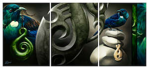 Gentle Melody - Canvas Triptych Print