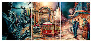 New Orleans - Canvas Triptych Print