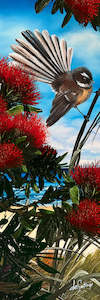 Piwakawaka Pohutukawa - Canvas Print