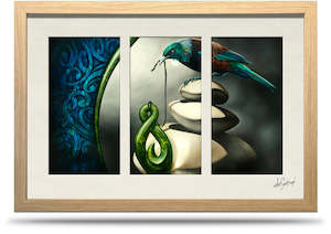 Canvas Prints Nz: Sudden Chances - 24"x36" Framed Canvas Triptych