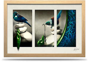 Pillar of Reason - 24"x36" Framed Canvas Triptych