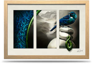 Canvas Prints Nz: Lonesome Shadows - 24"x36" Framed Canvas Triptych