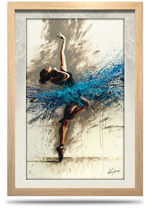Rhythm of Sapphire - 24"x36" Framed Canvas Print