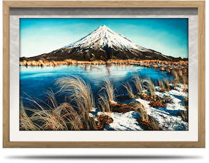 Mt Taranaki - A2 Framed Canvas Print