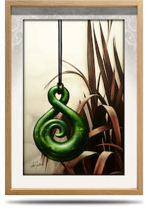 A2 Framed Canvas Vertical: Shade of Jade - A2 Framed Canvas Print