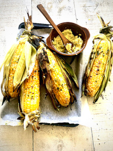 Barbecue Corn on the Cob with Herby Butter