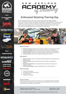 NZ Academy of Detailing - Enthusiast Detailing Training Day