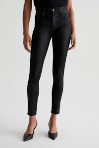 Adriano Goldschmied: Farrah Skinny Ankle Leatherette Super Black