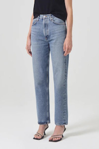 90's Pinch Waist High Rise Straight Navigate