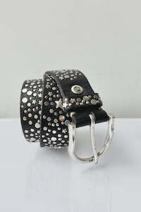 B Belt: Sterora Silver Black Belt 0790