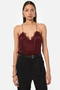 Cami Nyc: The Racer Charmeuse Cami Syrah