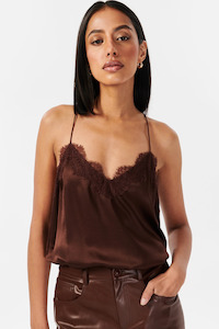 Cami Nyc: The Racer Charmeuse Cami Java